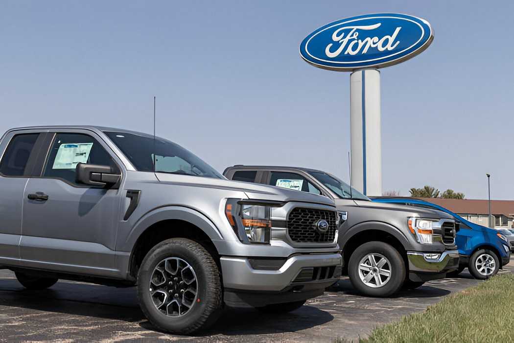 Trust Ford dealership showroom with a variety of Ford cars on display